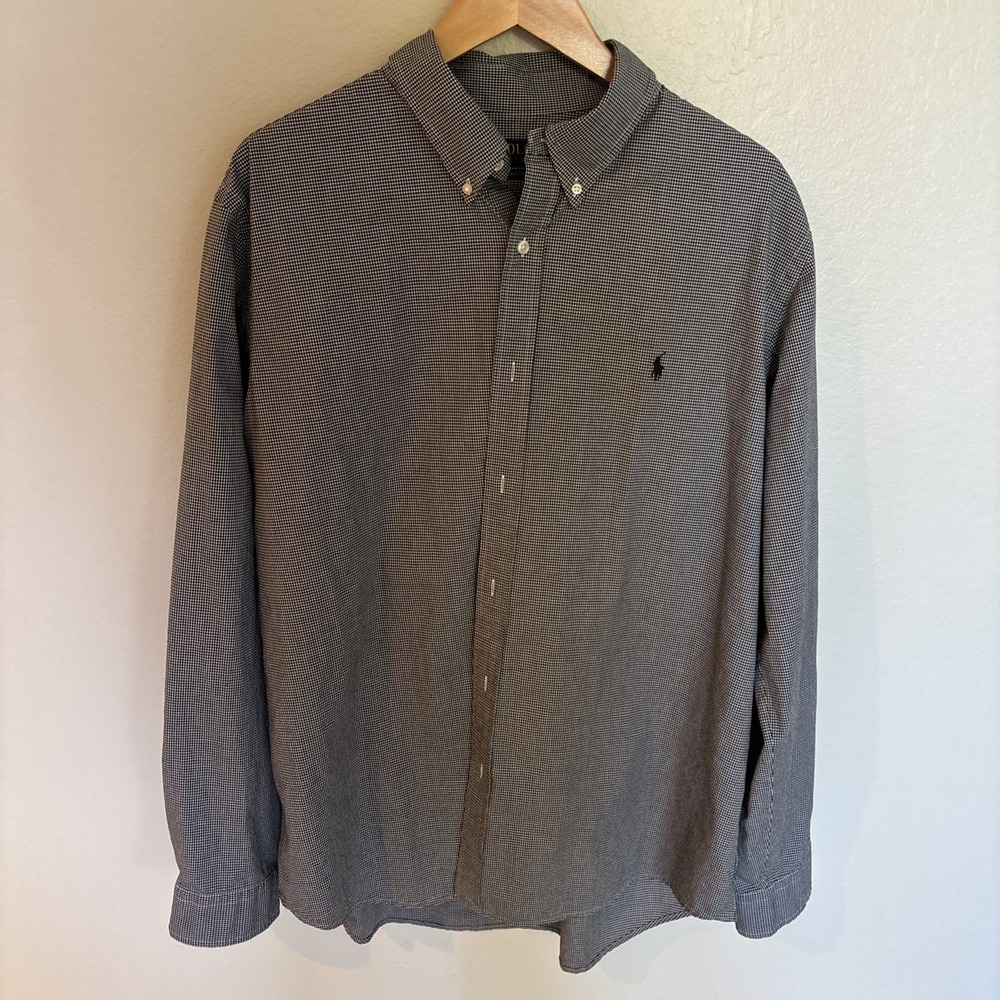 Polo Ralph Lauren Mens XXL 18 Stretch Poplin Shirt Pony Logo Old Money Preppy